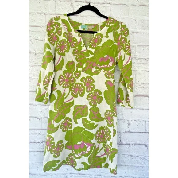 chinese dress ladies Irene Linen Midi Dress-Highland Green main image 1